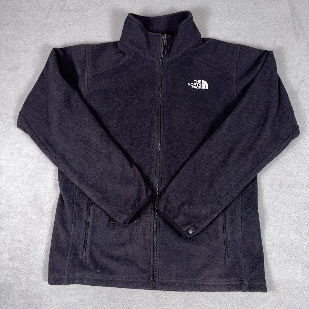 The North Face Mens Full Zip Fleece Jacket Black Medium Zip In Compatible